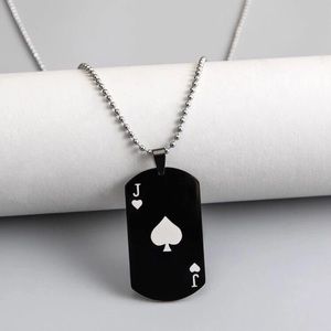 ♠️ Awesome Jack Of Spades Dog Tag Playing Card Poker Vegas Necklace ♠️